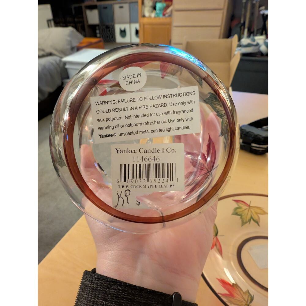 ♥️Yankee Candle Cracked Maple Leaf Wax Warmer - Picture 3 of 3